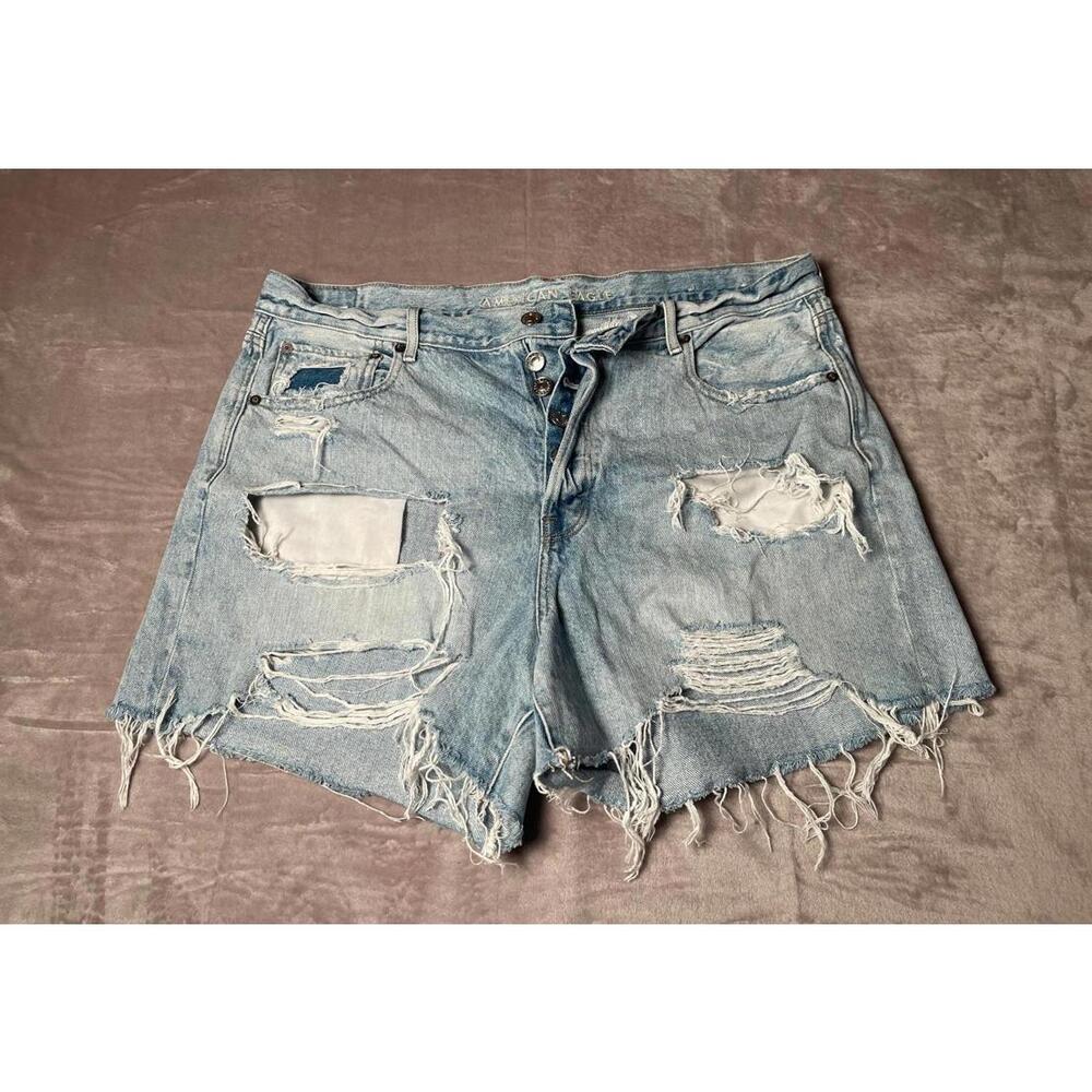 American Eagle Outfitters Distressed Blue Jean Shorts